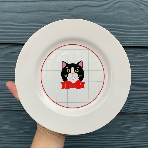 Vintage 1982 Vandor Cat Plate Set (2) - Picture 3 of 10